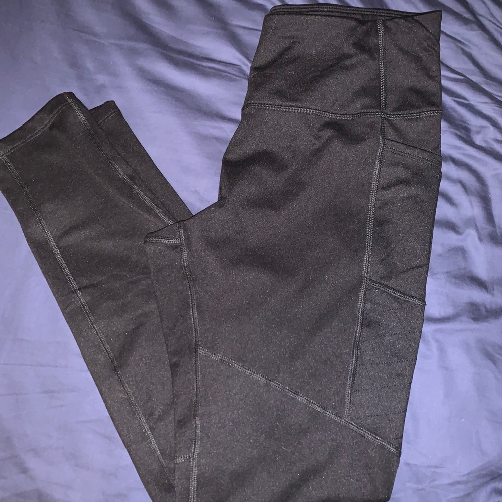 Fleece lined leggings with pockets
